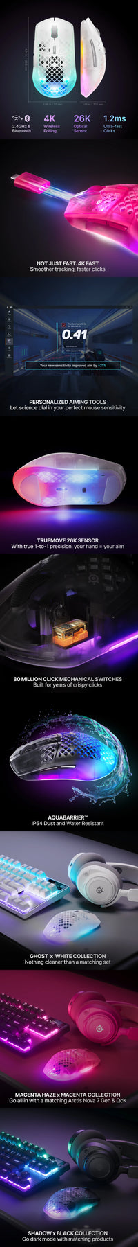 SteelSeries Mouse Aerox 3 Wireless Gen 2