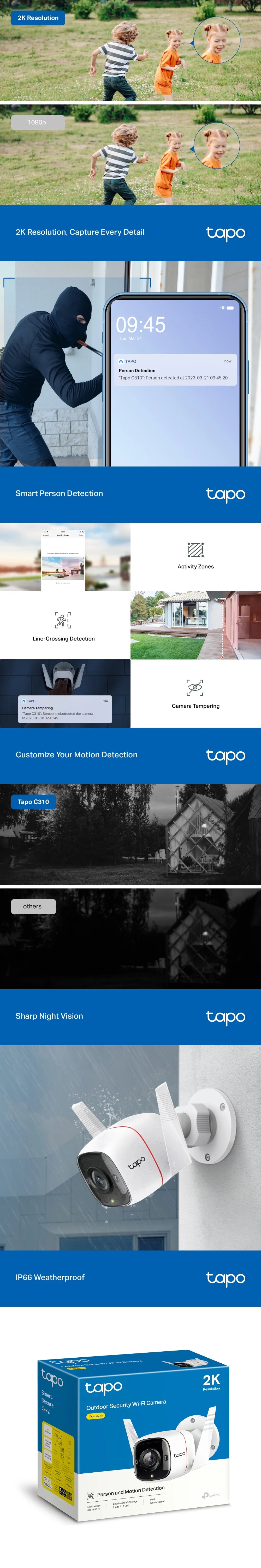 TP-Link Tapo C310 Outdoor 2K Wi-Fi Security Camera
