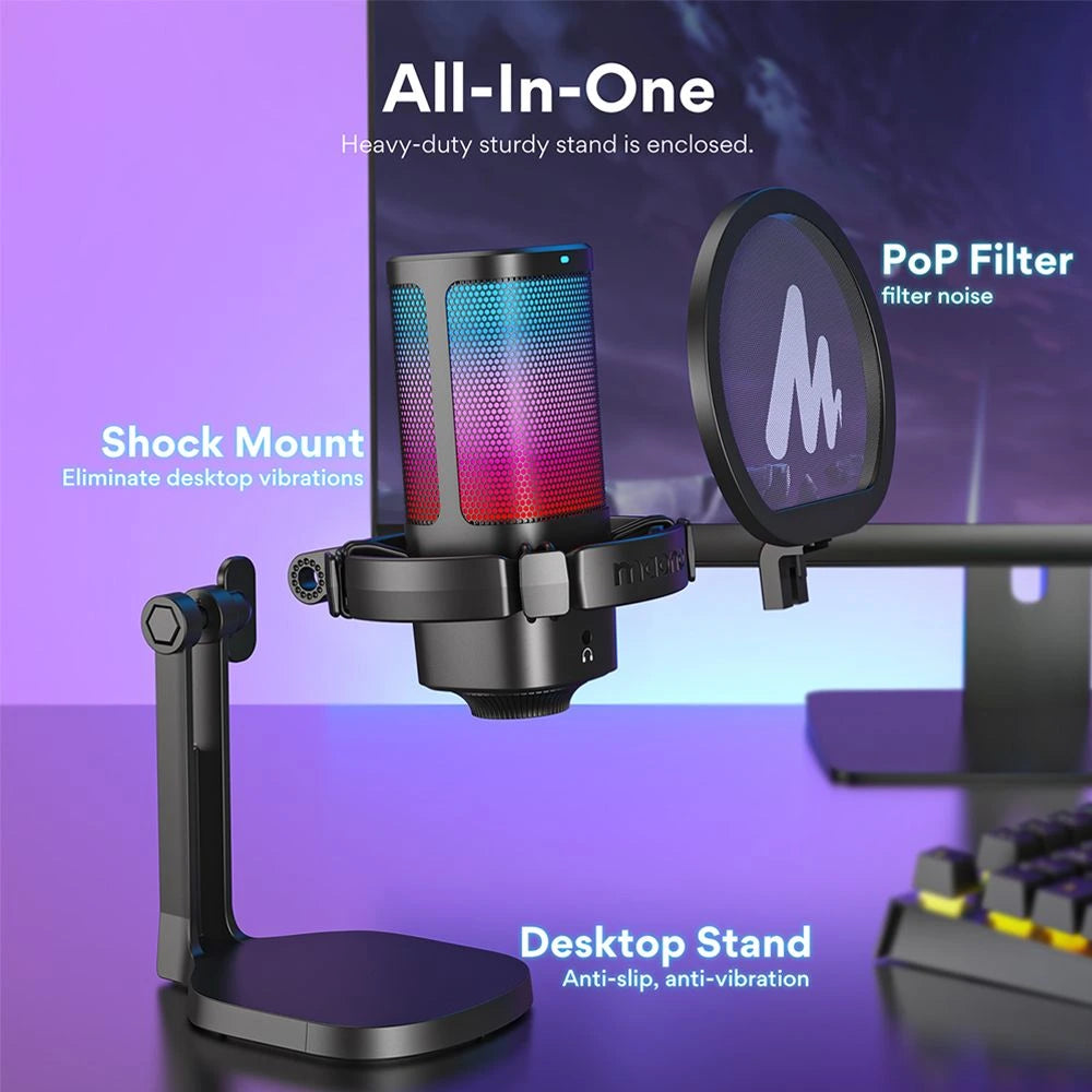 Maono DGM20G USB Gaming RGB Microphone