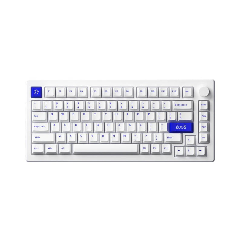 Akko MOD 007B PC Blue White Multi-Modes Hot-Swappable Mechanical Keyboard (Akko V3 Piano Pro Switch)