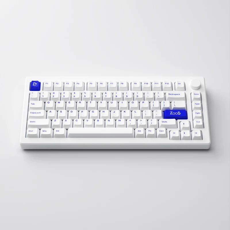 Akko MOD 007B PC Blue White Multi-Modes Hot-Swappable Mechanical Keyboard (Akko V3 Piano Pro Switch)