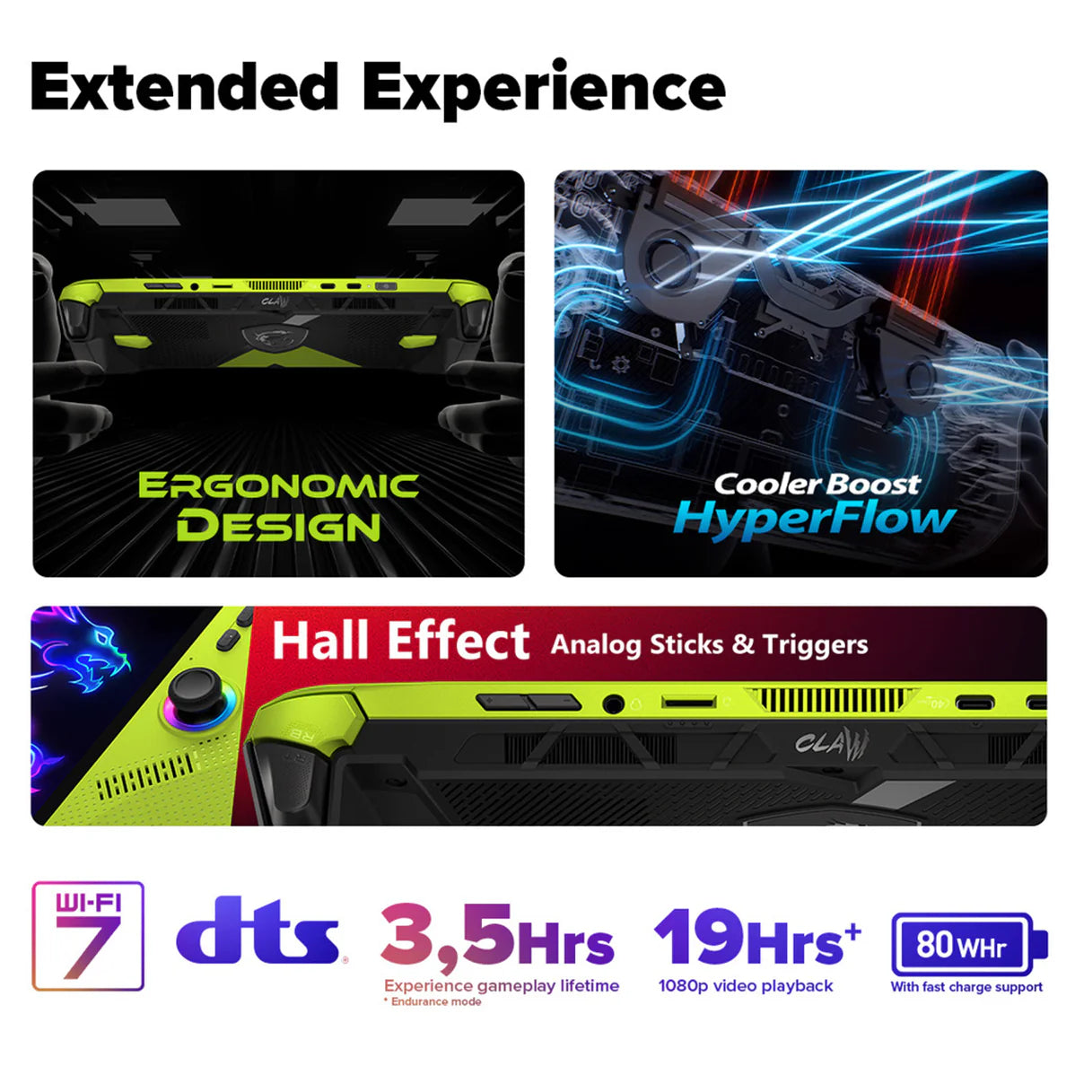 MSI Claw A8 BZ2EM-023PH (Neon Green) 8" FHD+ (1920x1200) 120Hz Ryzen Z2 Extreme 24GB/1TB SSD AMD Win11