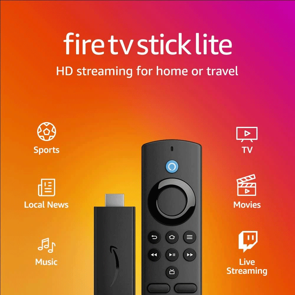 Amazon Fire TV Stick Lite 2nd Gen (no TV controls) Black