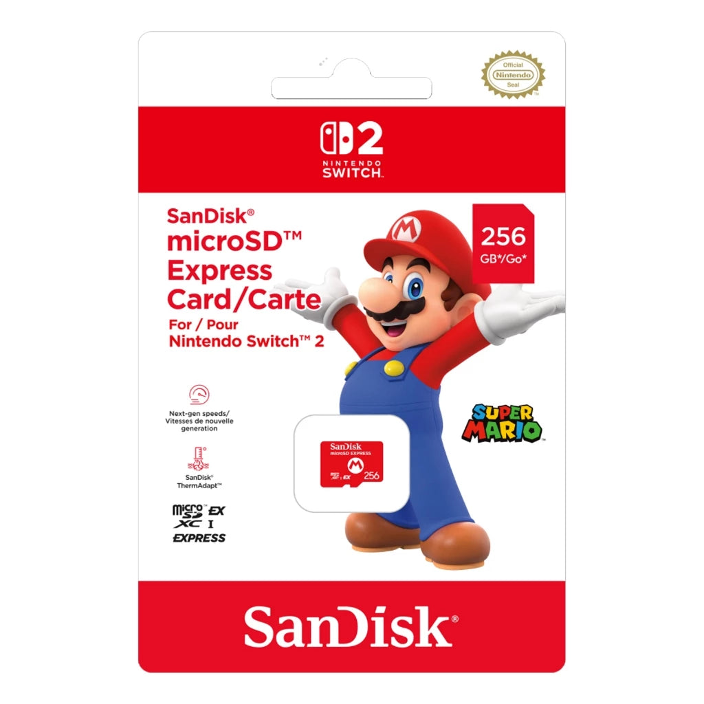 SanDisk microSD Express Card 256GB for Nintendo Switch 2 SDSQXFN-256G-GR6ZN