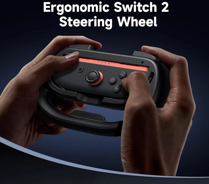 JSAUX Racing Steering Wheel For Nintendo Switch 2 GP0403 (Black)