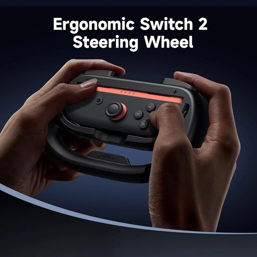 JSAUX Racing Steering Wheel For Nintendo Switch 2 GP0403 (Black)