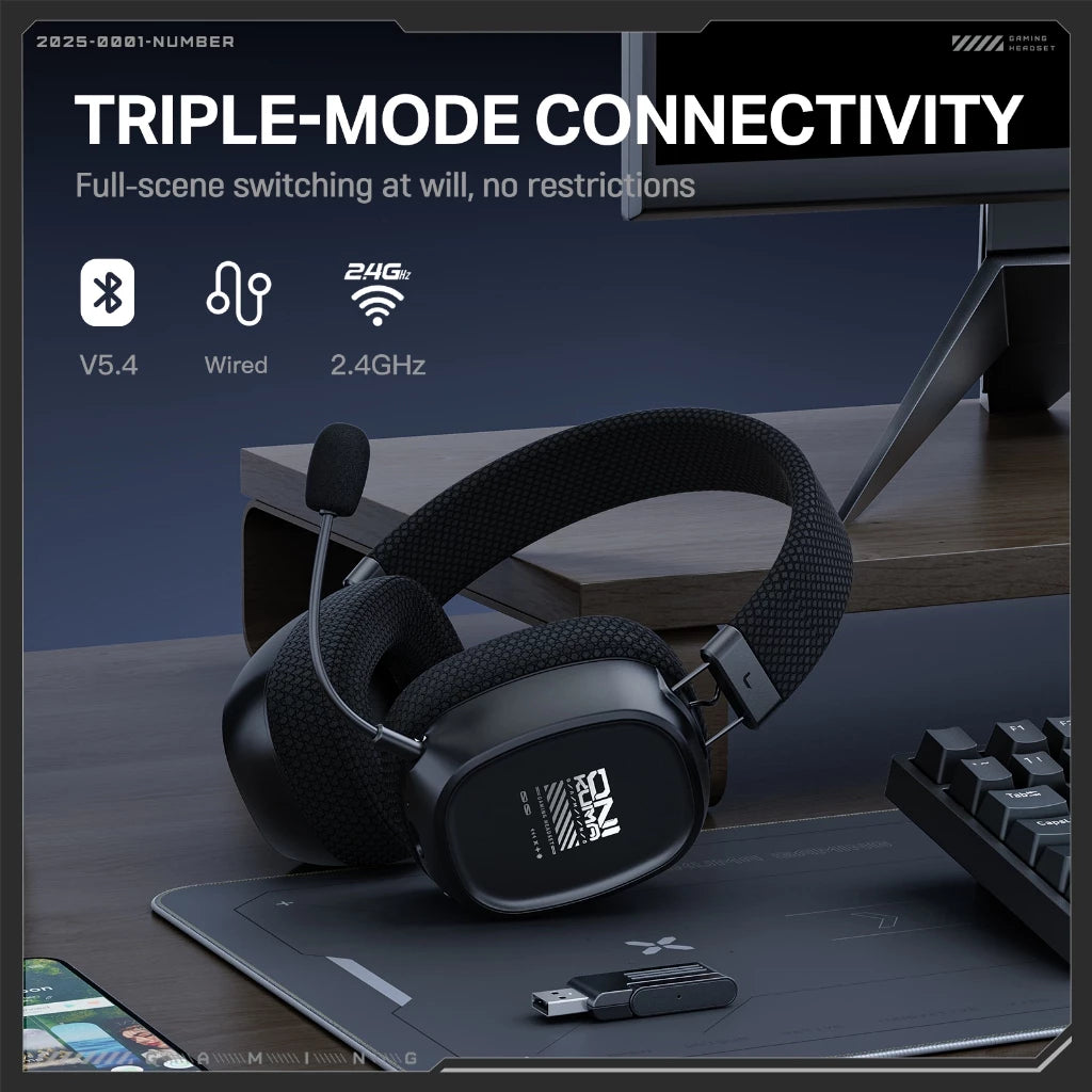 Onikuma GT839 Wireless Gaming Headset Black