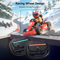 JSAUX Racing Steering Wheel For Nintendo Switch 2 GP0403 (Black)