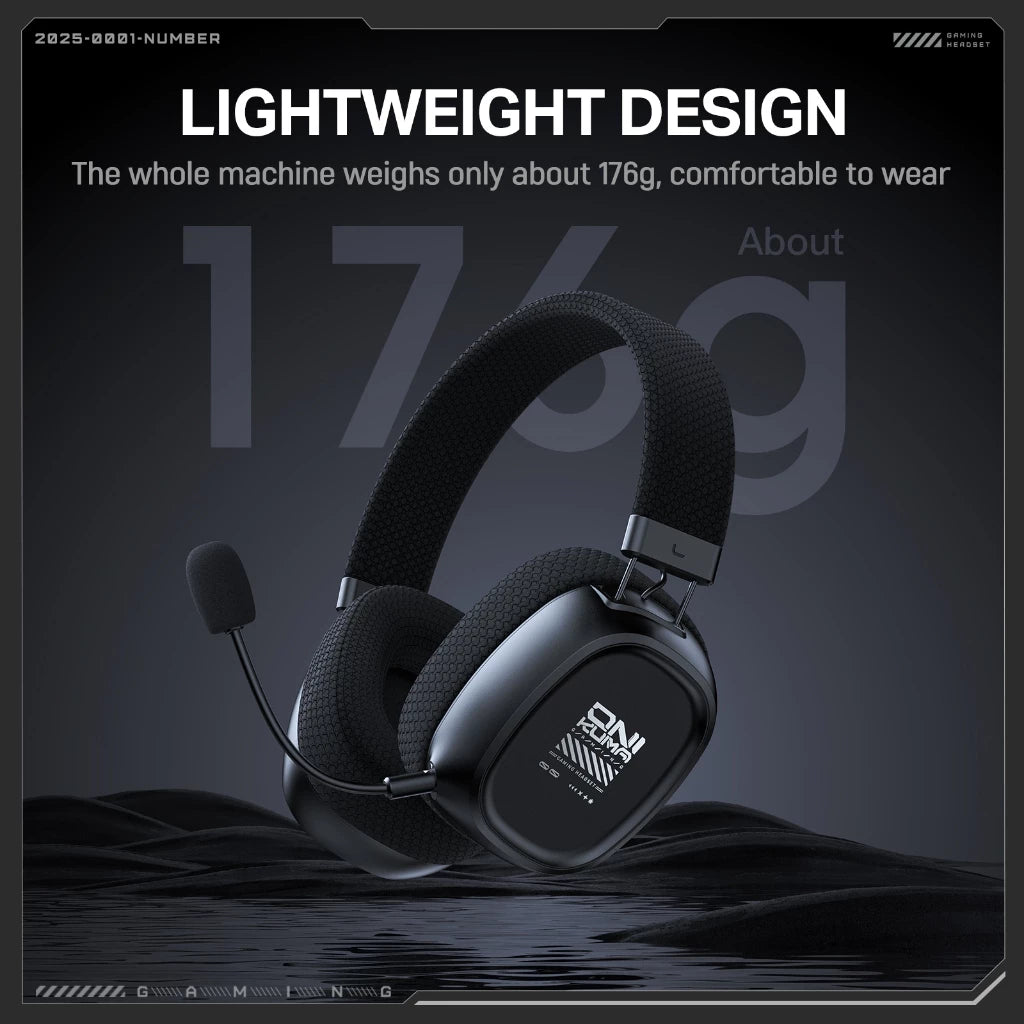 Onikuma GT839 Wireless Gaming Headset Black