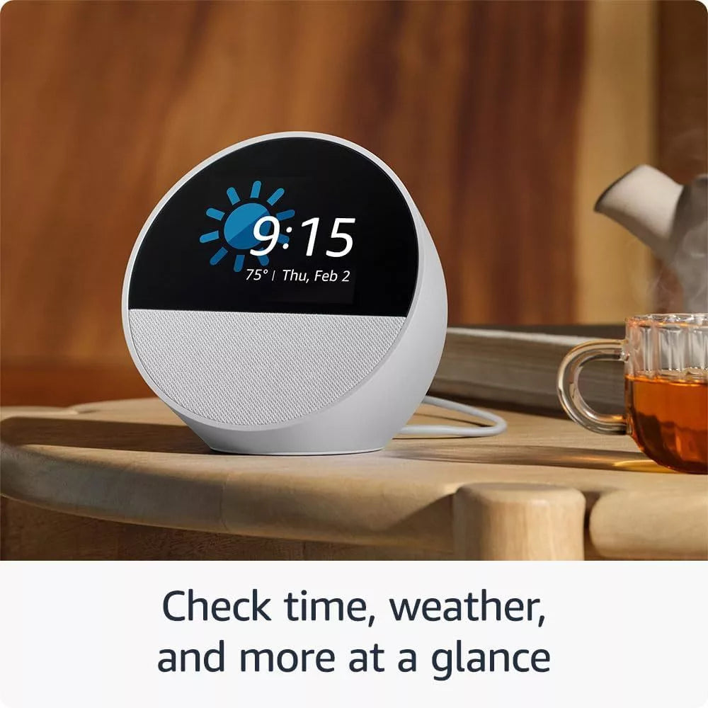 Amazon Echo Spot 2024 Check Time and Weather