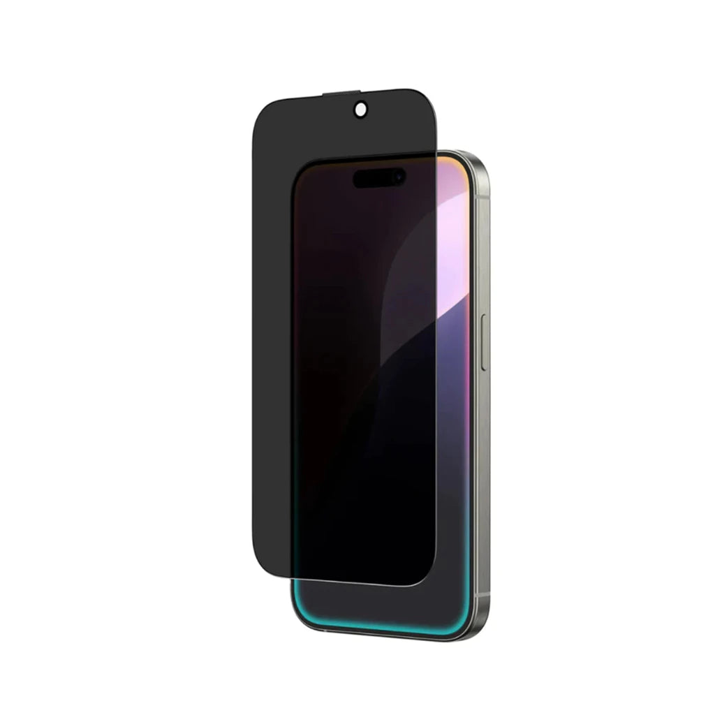 URR FAN Series Premium Privacy Tempered Glass for iPhone 16 | 15 | 14 Pro | 16+ | 15+ | 14 Pro Max | 16 Pro | 16 Pro Max