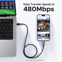 UGREEN USB Type C 2.0 Male To Type C 2.0 Male Robot 5A Data Cable (L509/35501)