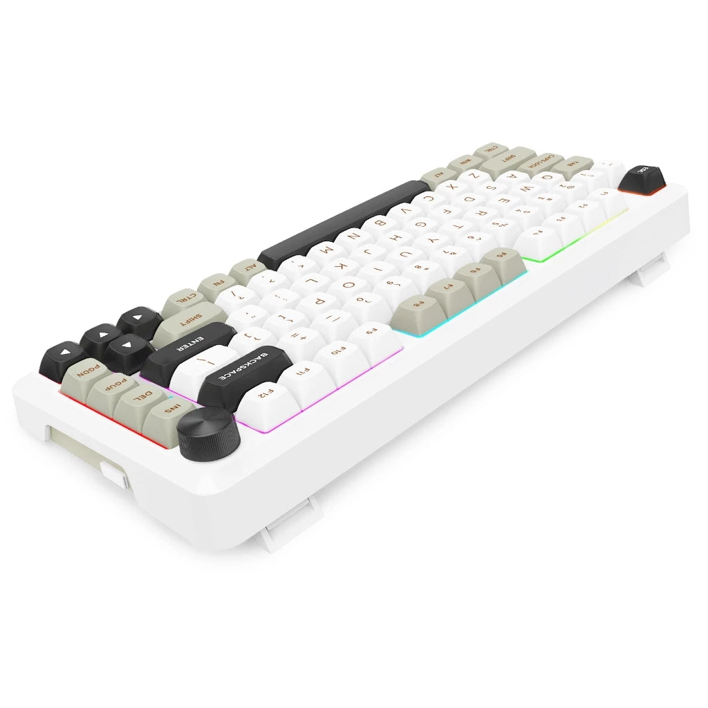 E-Yooso Z-82 Tri-Mode RGB 81keys Mechanical Keyboard White/Grey/Black (Silverwood Switch)
