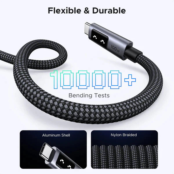 UGREEN USB Type C 2.0 Male To Type C 2.0 Male Robot 5A Data Cable (L509/35501)