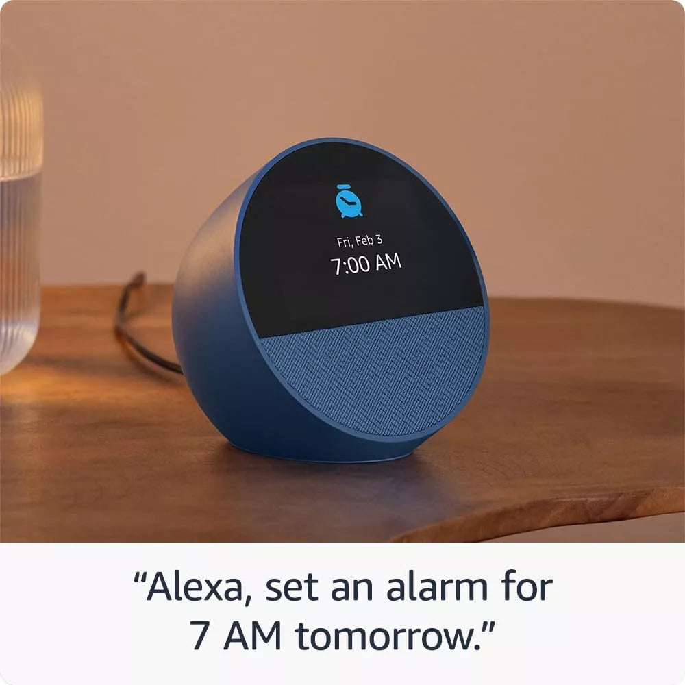 Amazon Echo Spot 2024 Setting Alarm with Alexa