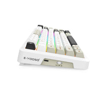 E-Yooso Z-82 Tri-Mode RGB 81keys Mechanical Keyboard White/Grey/Black (Silverwood Switch)
