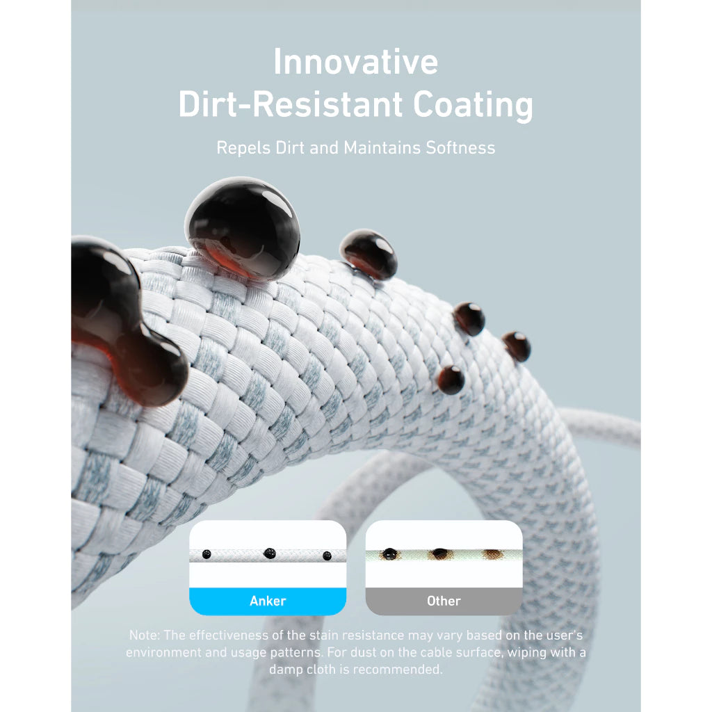 Anker Zolo USB-C 240W Small Head Soft Cable 3.3ft, for iPhone 17/16/15/Pro/Max Series