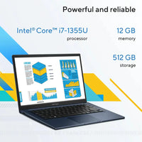 ASUS Vivobook 14 14" FHD Intel Core i7-1355U 12GB RAM / 512GB SSD (X1404V) Win 11 Quiet Blue