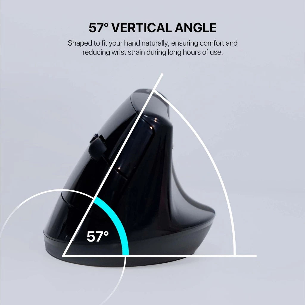 Fantech W195 Go Comfy Vertical Ergonomic Wireless Mouse Black