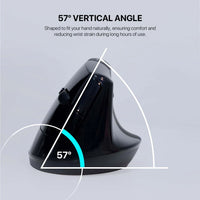 Fantech W195 Go Comfy Vertical Ergonomic Wireless Mouse Black