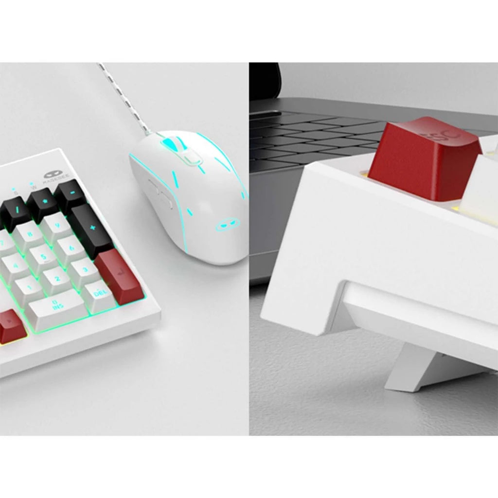 Magegee K2 Wired Membrane Keyboard & Mouse Combo RGB Knight Red
