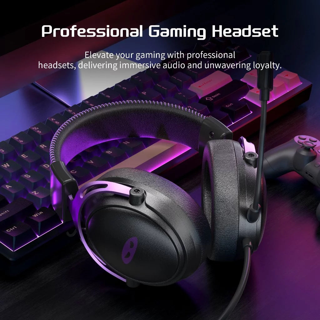 Magegee Wing Wired Gaming Headset Black Purple