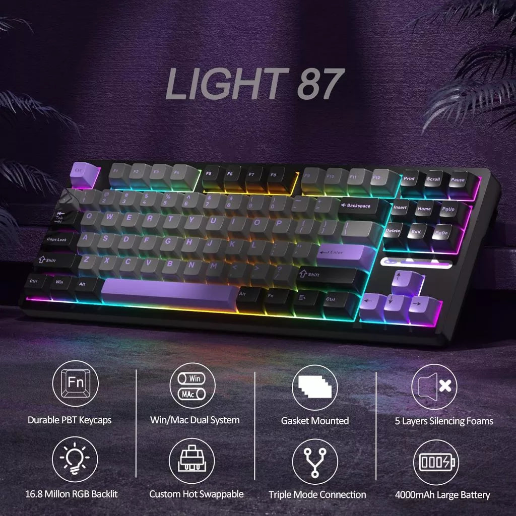 Magegee Light87 87-key Tri-mode 80% layout Mechanical Keyboard