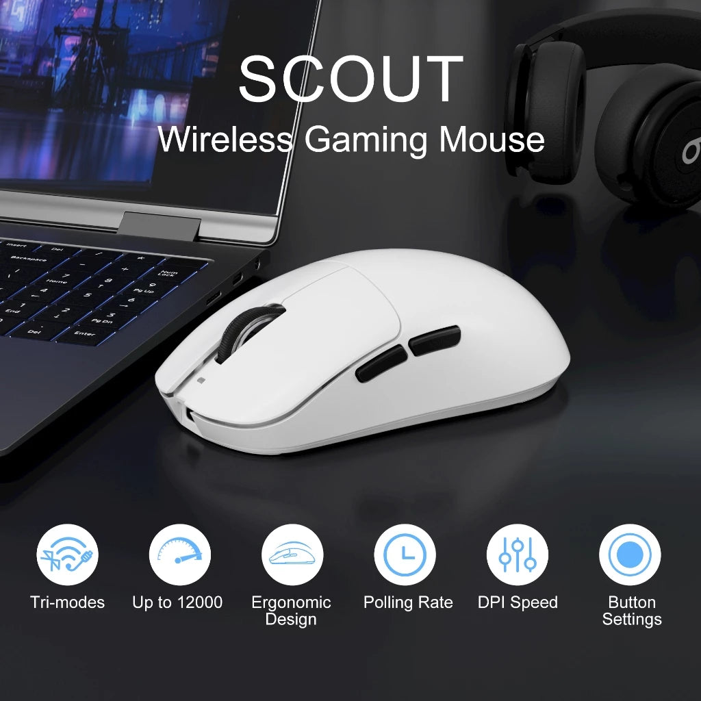 Magegee Scout Wireless Gaming Mouse White