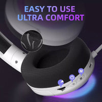 Magegee Aurora Tri-mode RGB Gaming Headset White