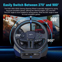 PXN Racing Wheel w/ Pedals PXN-V900 Gen2