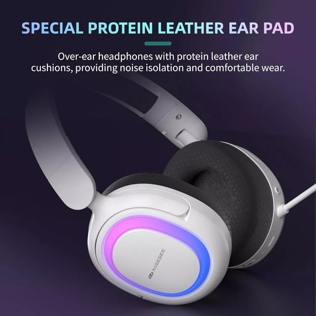 Magegee Aurora Tri-mode RGB Gaming Headset White