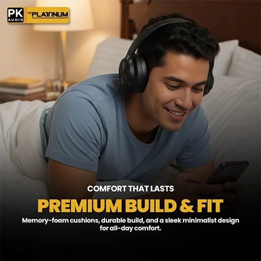 Platinum Karaoke Wave X500 ANC Wireless Headphones with Active Noise Cancelling