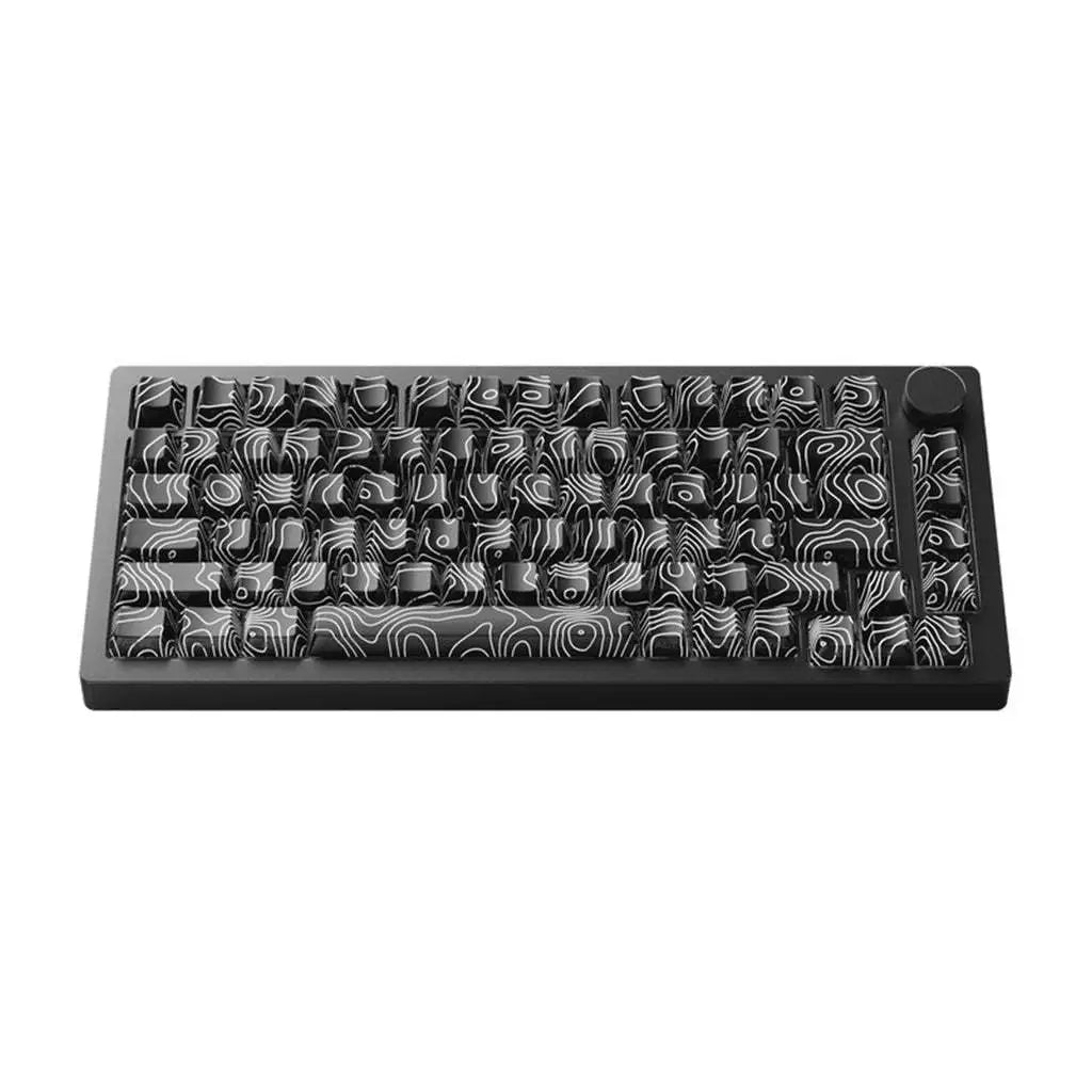 MonsGeek M1 V5 Contour Lines Aluminum Case Multi-Mode Hot-Swappable Mechanical Keyboard (Akko V3 Piano Pro Switch)
