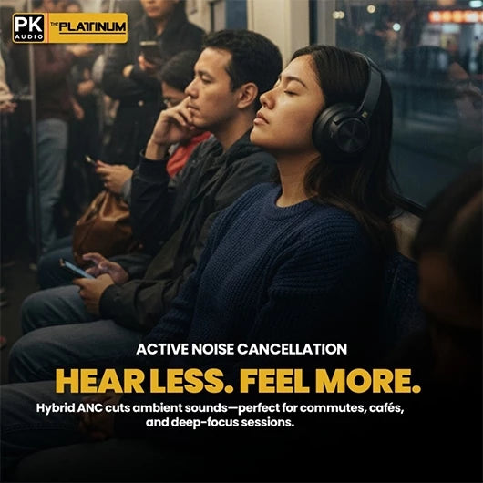 Platinum Karaoke Wave X500 ANC Wireless Headphones with Active Noise Cancelling