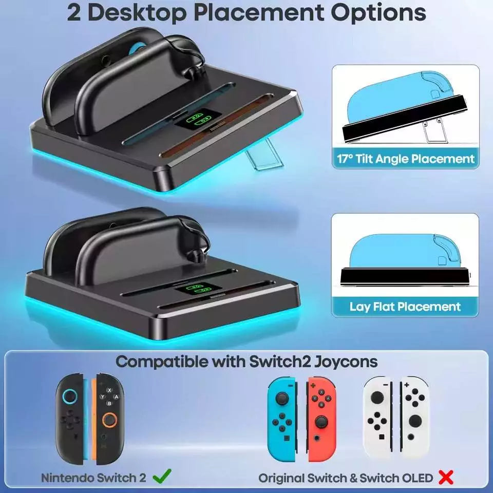 OIVO Joy-Con Charging Dock for Nintendo Switch 2 (Black) (IV-SW224)