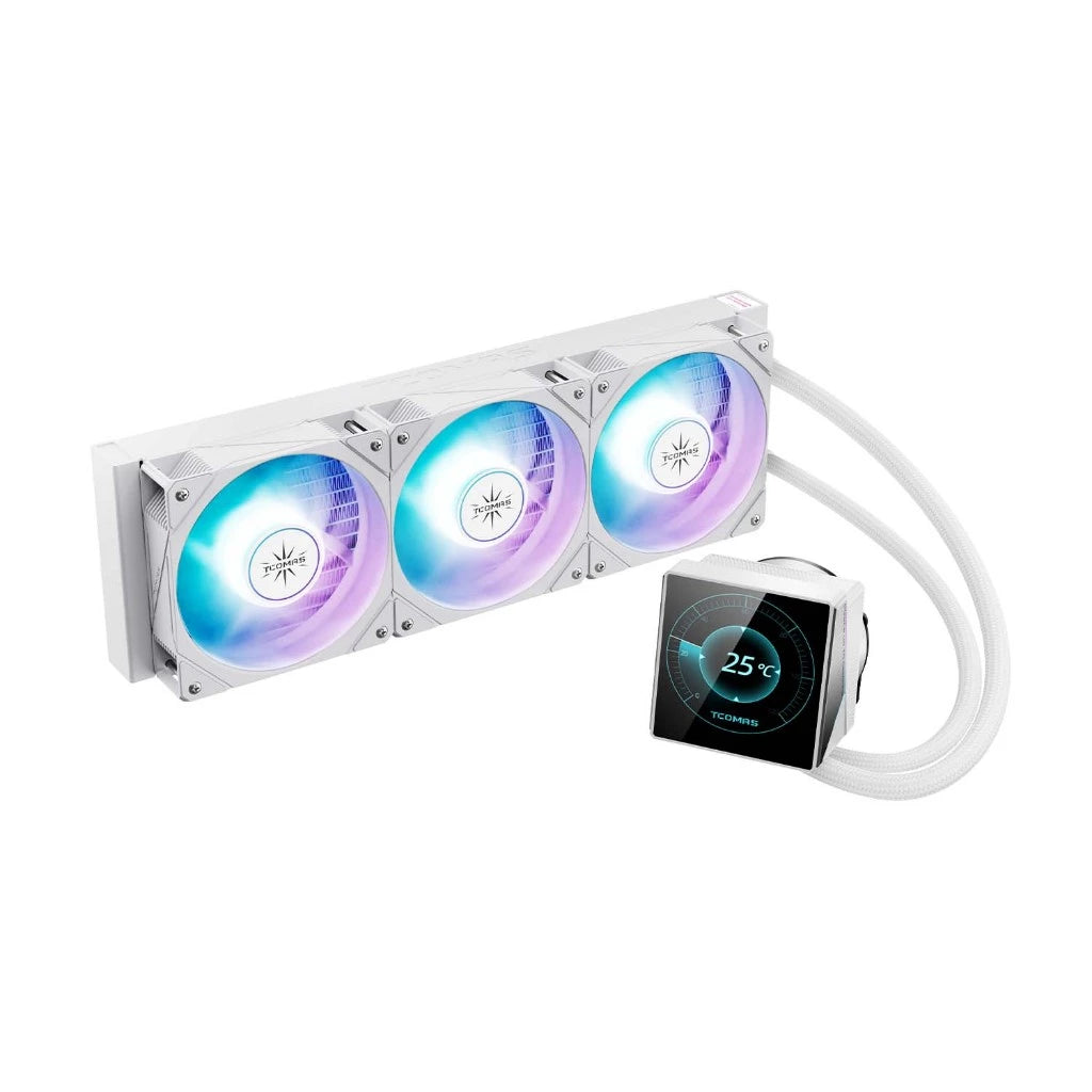TCOMAS WG600 ARGB 360mm AIO Liquid CPU Cooler with LCD Screen