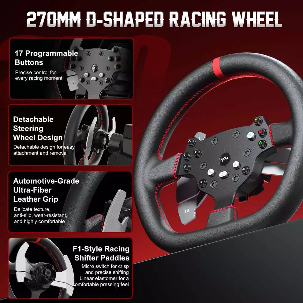 PXN Racing Wheel w/ Pedals PXN-V10 Pro