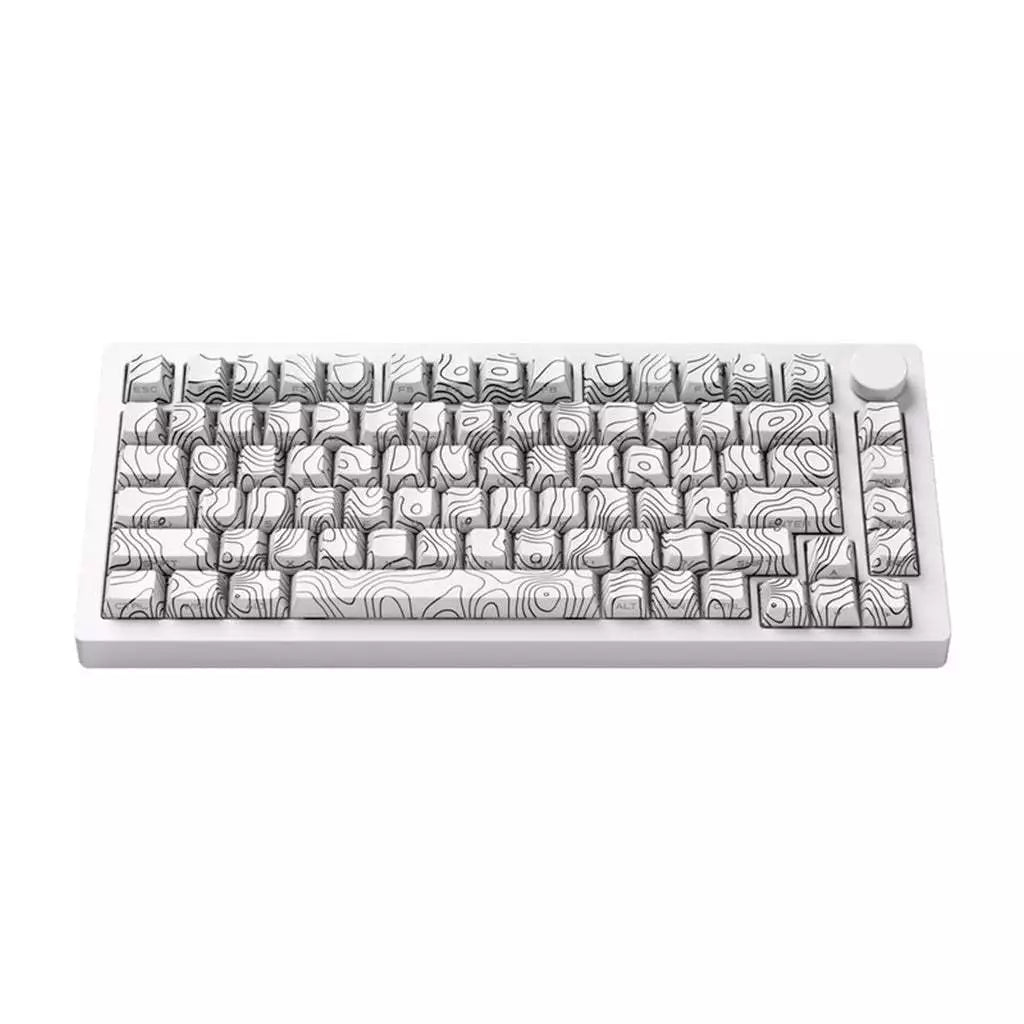 MonsGeek M1 V5 Contour Lines Aluminum Case Multi-Mode Hot-Swappable Mechanical Keyboard (Akko V3 Piano Pro Switch)