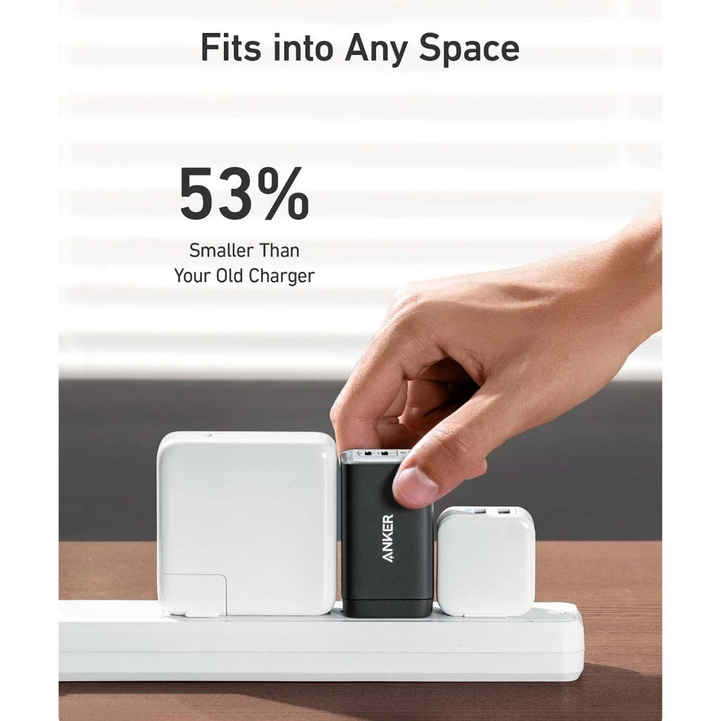 Anker USB C Charger, 735 Charger (Nano II 65W), PPS 3-Port Fast Compact Foldable Wall Charger for Galaxy S20, Dell XPS 13, Note