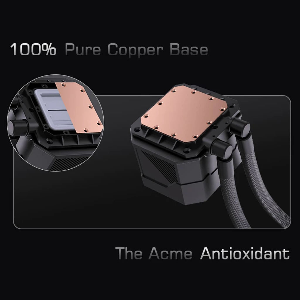 Lovingcool AK-B240-01 240mm AIO ARGB Liquid CPU Cooler with Temp Display