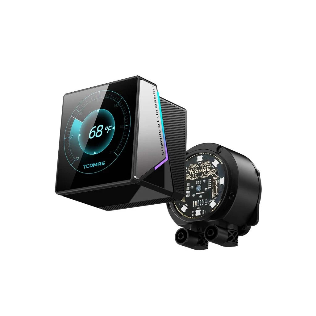 TCOMAS WG600 ARGB 360mm AIO Liquid CPU Cooler with LCD Screen