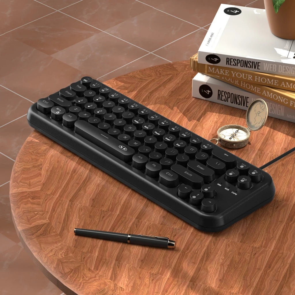 Magegee TS91 68-key 65% layout Round Keys RGB Wired Membrane Keyboard