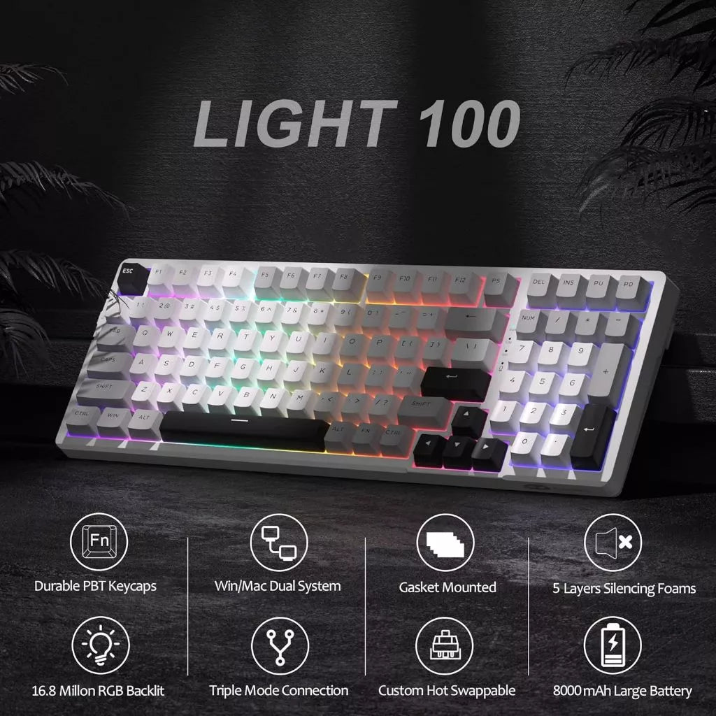 Magegee Light100 99-key Tri-mode 95% layout Mechanical Keyboard