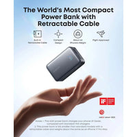 Anker Nano Power Bank 10,000mAh 45W with Built-In Retractable USB-C Cable