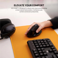 Fantech W195 Go Comfy Vertical Ergonomic Wireless Mouse Black