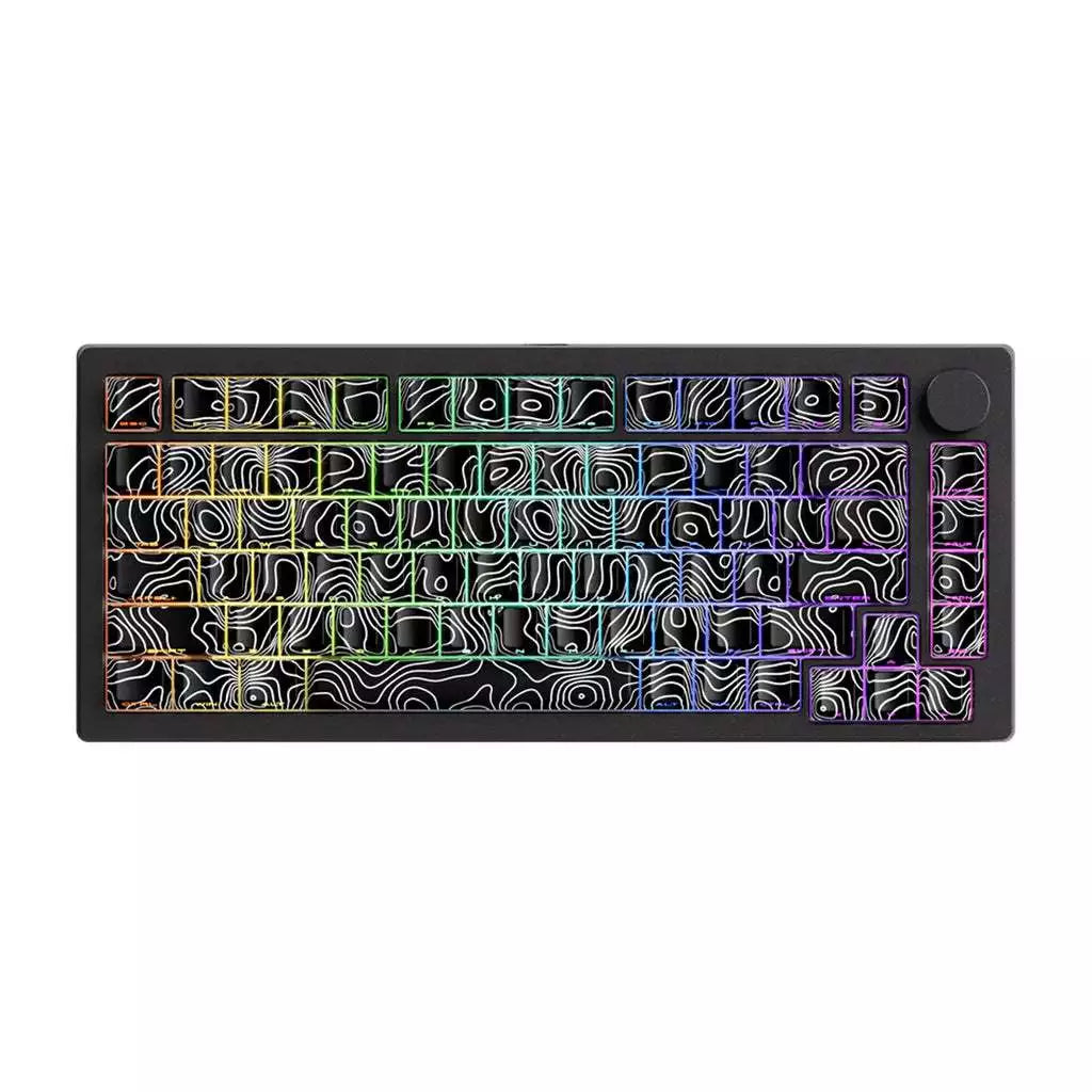 MonsGeek M1 V5 Contour Lines Aluminum Case Multi-Mode Hot-Swappable Mechanical Keyboard (Akko V3 Piano Pro Switch)