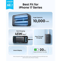 Anker Nano Power Bank 10,000mAh 45W with Built-In Retractable USB-C Cable