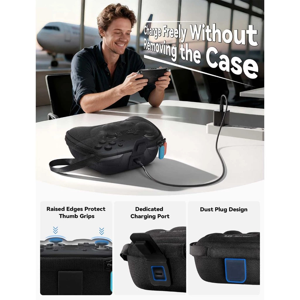 JSAUX ProFit Controller Case for Nintendo Switch Pro & Switch 2 Pro Controller Black BG0129