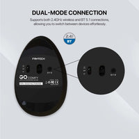 Fantech W195 Go Comfy Vertical Ergonomic Wireless Mouse Black