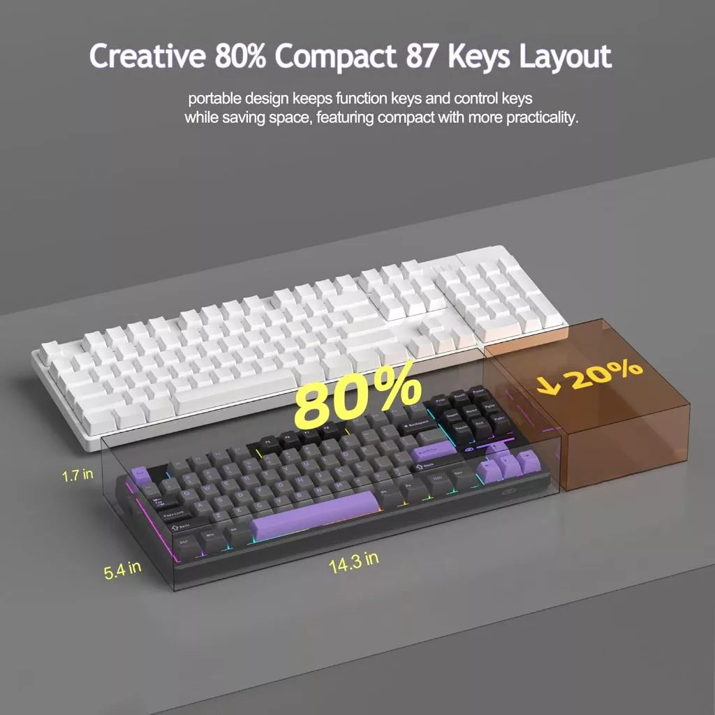 Magegee Light87 87-key Tri-mode 80% layout Mechanical Keyboard